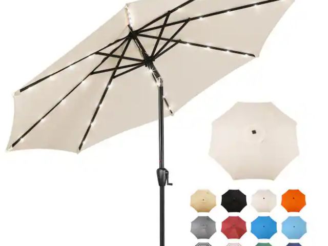 Lot 96-174286 - Sun-Ray
9 ft. Steel Market Solar Lighted 8-Rib Round Patio Umbrella in Creamy Beige
Open Box
Appears...