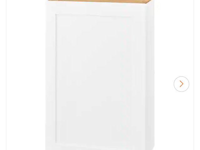 Lot 96-145362 - Hampton Bay Avondale 24 in. W x 12 in. D x 36 in. H Ready to Assemble Plywood Shaker Wall Kitchen Ca...