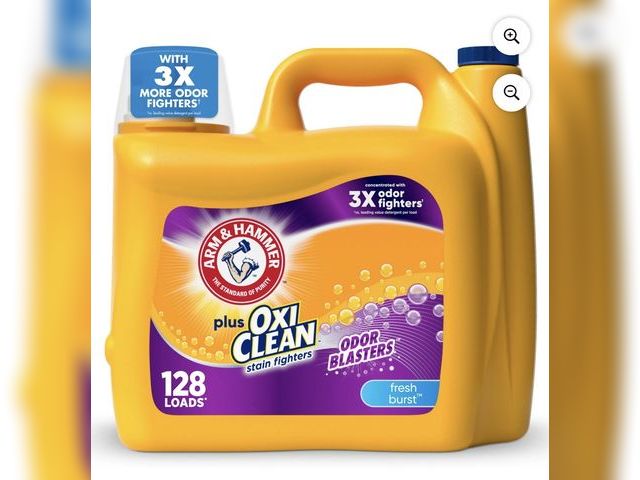 Lot 96-200784 - ARM &amp; HAMMER Plus OxiClean Odor Blasters Fresh Burst, Liquid Laundry Detergent, 128 Loads New