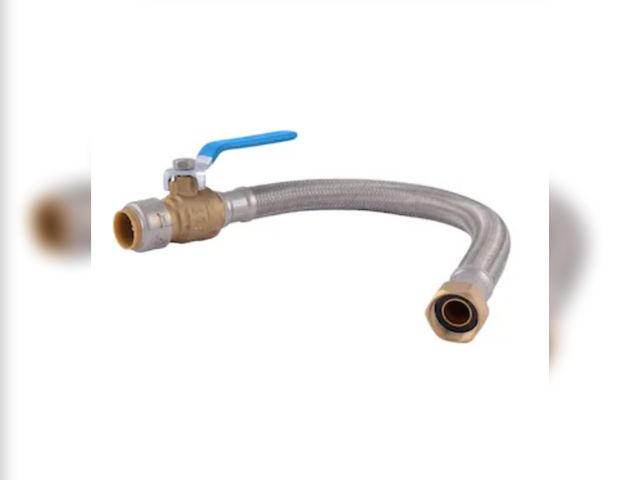 Lot 96-180338 - SharkBite Push-to-connect Inlet FIP Outlet Braided stainless steel Water Cord Appears Unused