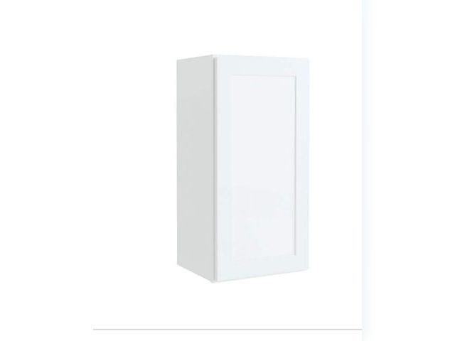 Lot 96-189226 - Hampton Bay Courtland 15 in. W x 12 in. D × 30 in. H Assembled Shaker Wall Kitchen Cabinet in Polar ...