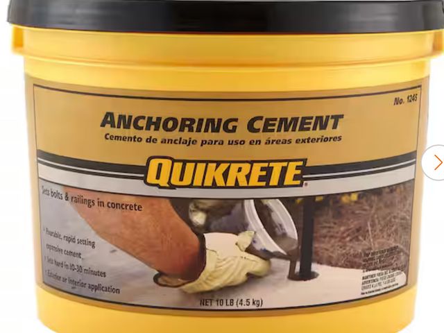 Lot 96-180821 - Quikrete
10 lb. Anchoring Cement
New