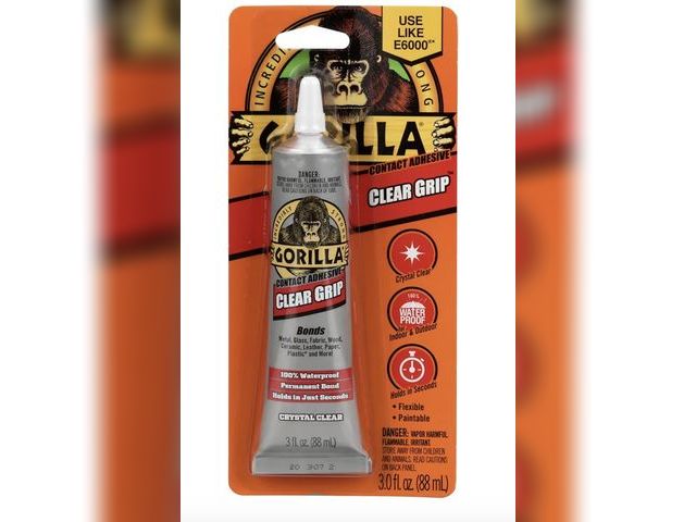 Lot 96-182370 - Gorilla Clear Grip - Fast Setting Contact Adhesive - Waterproof, Paintable Clear Glue for Indoor or ...