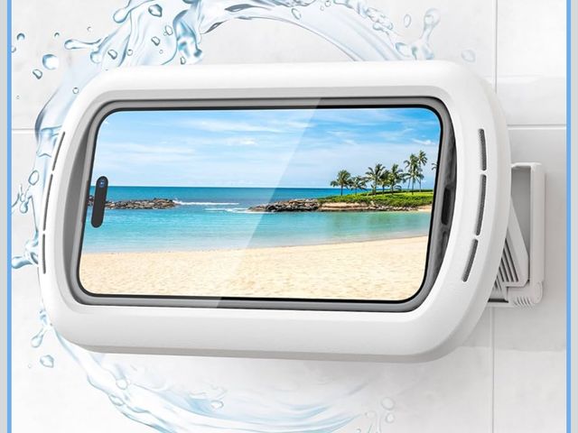 Lot 96-211236 - Lamicall Shower Phone Holder with Speaker Holes, IPX6 Waterproof Clear Sound &amp; 480° Rotation Sho...