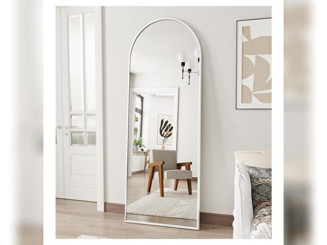 Lot 96-179165 - Floor Full Length Mirror, Arched Full Body Mirror, Hanging or Leaning, Standing,  new