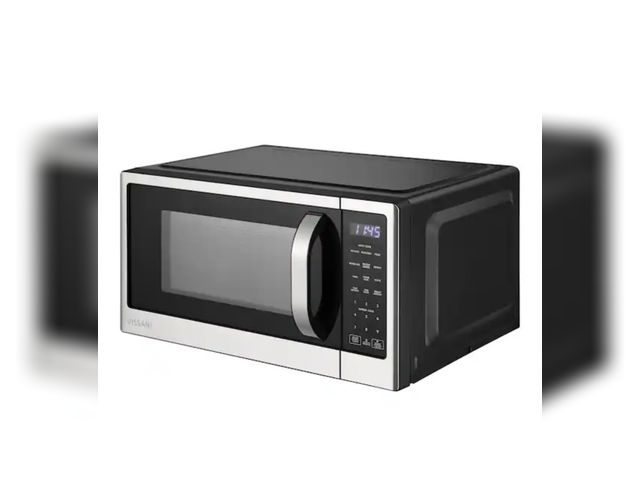 Lot 96-214264 - Vissani 21 in. 1.1 cu. ft. 1000-Watt Countertop Microwave Oven in Fingerprint Resistant Stainless St...