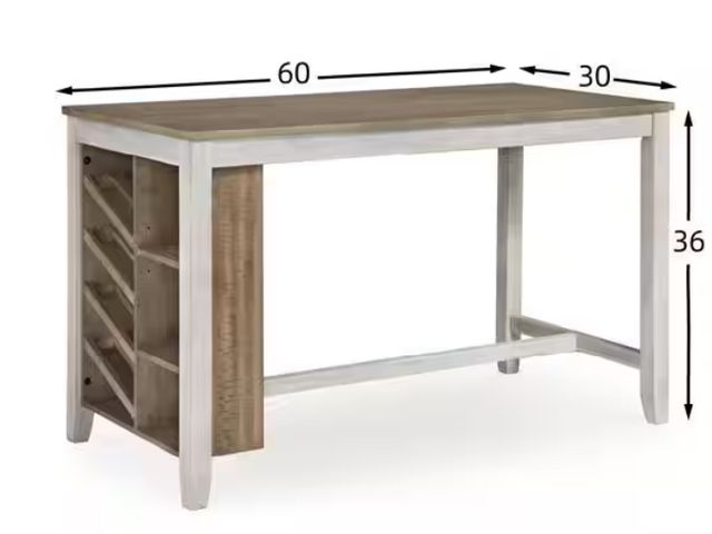 Lot 96-165705 - Signature DESIGN BY ASHLEY
Skempton Casual White/Brown Wood 30 in. 4 Legs Dining Table ( table only ...
