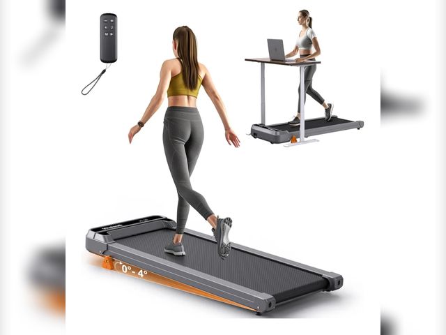 Lot 96-163889 - Walking Pad Treadmill with Incline - 3-Levels 300 lbs Capacity 4 in 1 Portable Under Desk Treadmill ...