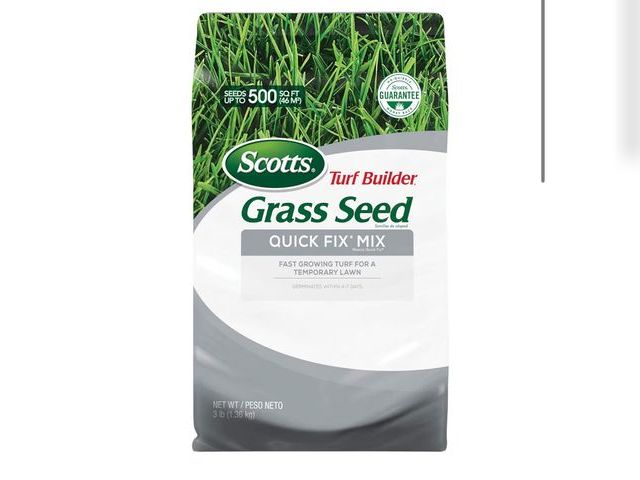 Lot 96-178743 - Scotts Turf Builder Grass Seed Quick Fix Mix Fast Growing Turf for a Temporary Lawn, 2lb. 
New