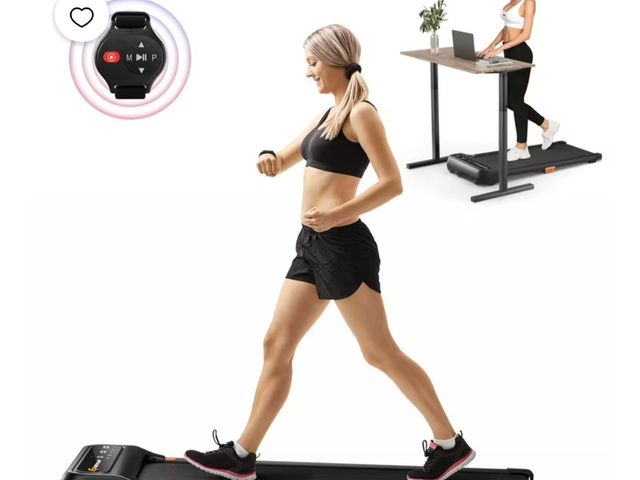 Lot 96-227006 - Costway Walking Pad Under Desk Treadmill with Watch Remote LED Touch Screen for Home New MSRP $172