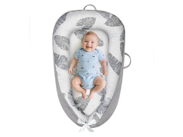Lot 96-170718 - Baby Lounger for Newborn 0-24 Months, Breathable and Soft Cotton Cover Baby Nest, Portable Cozy Tumm...