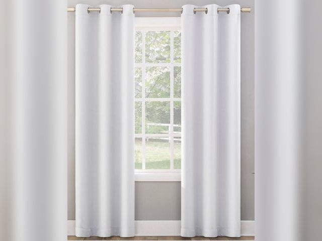 Lot 96-165600 - 40"x95" Sun Zero Blackout Riley Kids' Bedroom Grommet Curtain Panel White:
Modern Polyester Indoor D...