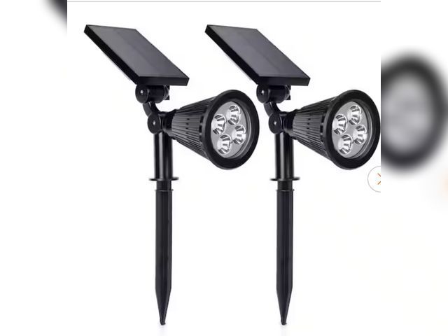 Lot 96-211876 - TECHKO
410 Lumens Solar Outdoor Integrated LED Black Spotlight with Adjustable Lamp Head (2-pack)
Ne...