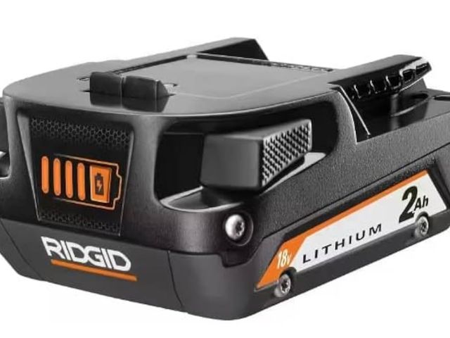 Lot 96-167162 - RIDGID 18V Lithium-Ion 2.0 Ah Battery
New