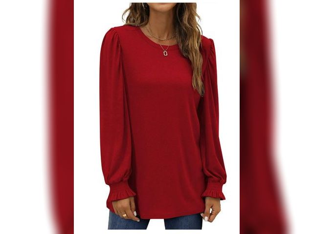 Lot 96-166531 - Fantaslook Blouses for Women Dressy Puff Sleeve Tunic Tops Casual Fall Shirts Size 3XL
New