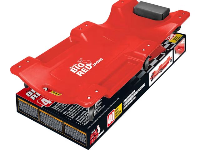 Lot 96-177001 - BIG RED TRP6240 Torin Blow Molded Plastic Rolling Garage/Shop Creeper: 40" Mechanic Cart with Padded...