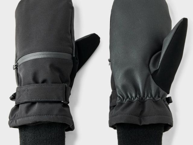 Lot 96-165558 - Men's Easy Closure Zip Pocket Mittens - Goodfellow &amp; Com Black L/XL
New
