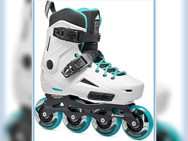 Lot 96-172073 - Rollerblade Lightning Women's Urban Inline Skate, White and Aqua Size 5 MSRP $165.91 New