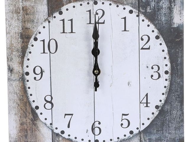 Lot 96-230909 - Cabilock Vintage Silent Non-Ticking Wall Clock Decorative Hanging Clock for Living Room Bedroom Stur...