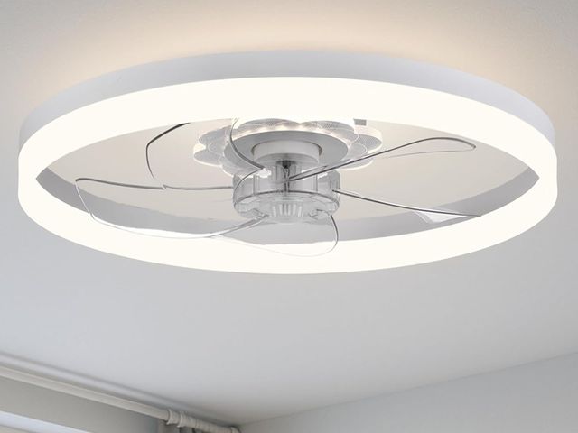 Lot 96-210404 - 20‘’ Ceiling Fan with Light, Upgraded Low Profile Fan, Flush Mount Ceiling Fan, 6 Speeds, Dimmable L...
