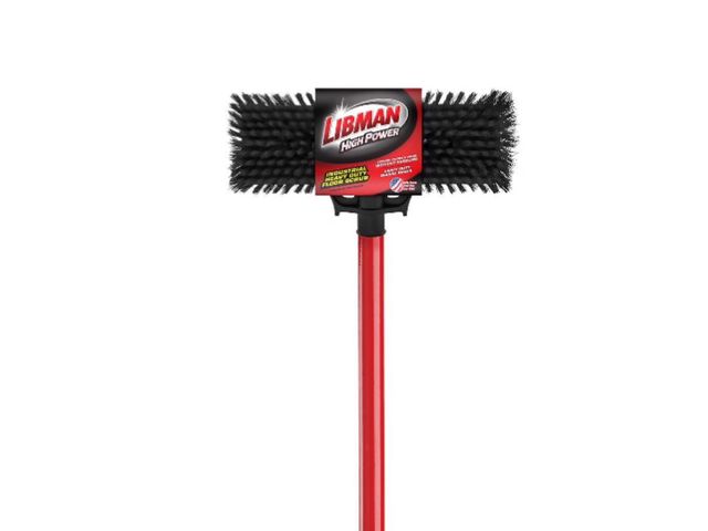 Lot 96-174065 - Libman Black &amp; Red Heavy Duty Scrub Brush Black &amp; Red Steel Handle New
