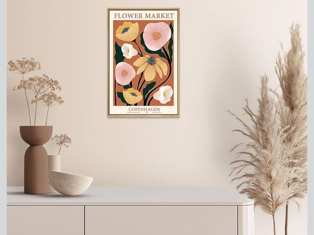 Lot 96-176911 - Zzuyi Framed Flower Market Wall Art,Anthropologie art,Botanical Flower wall art for Living Room Bedr...