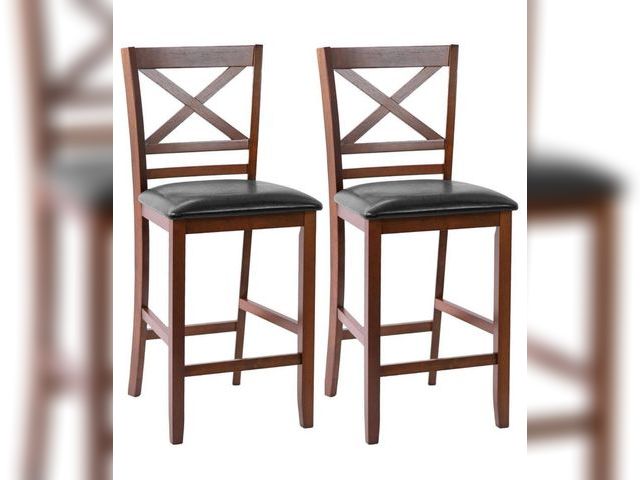 Lot 96-190353 - Costway
Bar Stools 25 in. Counter Height Chairs with PU Leather Seat Walnut (Set of 2)
New
MSRP $220...