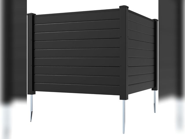 Lot 96-225972 - S AFSTAR 2 Panels Outdoor Privacy Fence, 48” x 38” Air Conditioner Fence with Metal Ground Stakes, D...