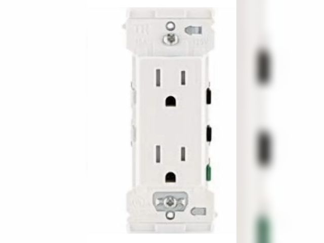 Lot 96-198492 - Leviton Decora Edge Duplex Outlet - Tamper-Resistant Receptacle - 1 Piece, Multicolor New