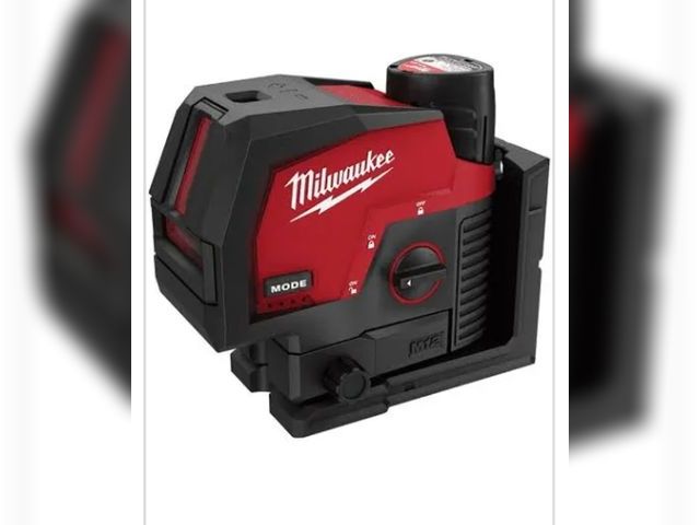 Lot 96-164722 - Milwaukee
M12 12-Volt Lithium-Ion Cordless Green 125 ft. Cross Line and Plumb Points Laser Level Kit...