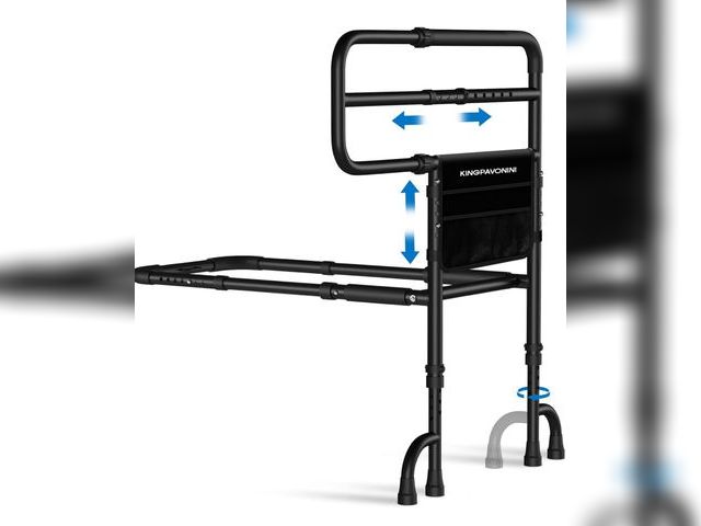 Lot 96-176886 - KingPavonini Bed Rails for Elderly Adults Safety with 9 Level Adjustable Handle, Stable Bed Railings...