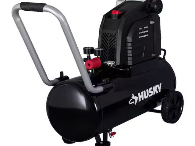 Lot 96-162245 - Husky
8 Gal. 150 PSI Portable Electric Oil-Free Horizontal Hotdog Air Compressor with Rubber Wheels ...