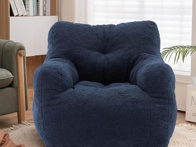 Lot 96-176153 - Children's Bean Bag Chairs, Tufted Soft Stuffed Bean Bag Chair with Filler, Fluffy Lazy Sofa, Imperi...