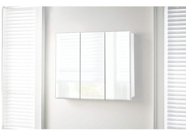 Lot 96-191792 - Glacier Bay 36.4 in. W x 30.2 in. H Rectangular Medicine Cabinet with Mirror in White with Adjustabl...