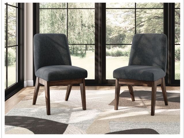 Lot 96-222095 - Signature DESIGN BY ASHLEY
Kendamor Black/Brown Polyester with Cushion and Solid Wood Frame Side Cha...