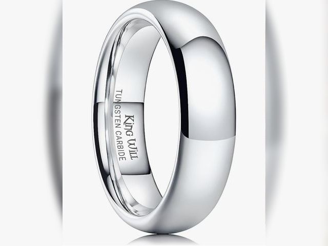 Lot 96-232945 - King Will Tungsten Carbide Wedding Band for Men Women Promise Rings Domed, High Polished, Engagement...