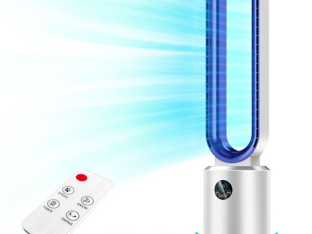 Lot 96-175886 - Bladeless Tower Fan, 38" Quiet Tower Fan with Remote, 24 Speeds, 12H Timer, 60° Swing, LED Display w...