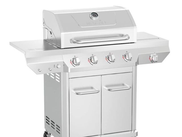 Lot 96-164818 - Nexgrill 4 Burner Stainless Steel
Propane Gas Grill with Side Burner MSRP $399 New, some scuffs on t...