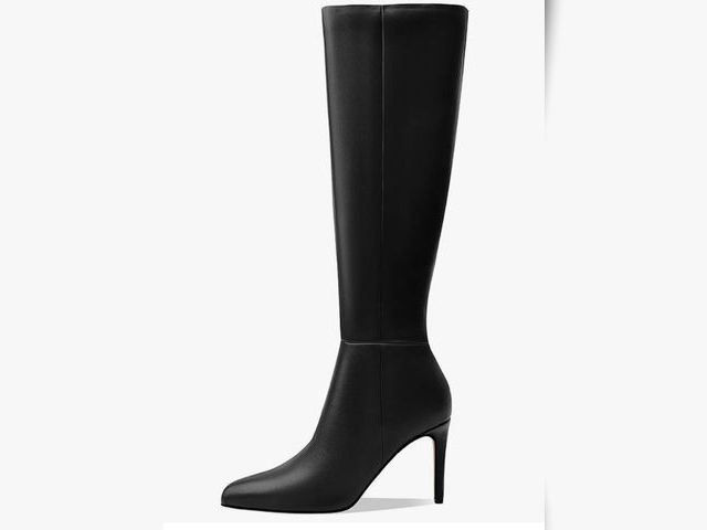 Lot 96-164058 - Women's Knee High Boots Women Mid Heel Pointed Toe Tall Boots for Women High Heel  Size 9

New. Actu...