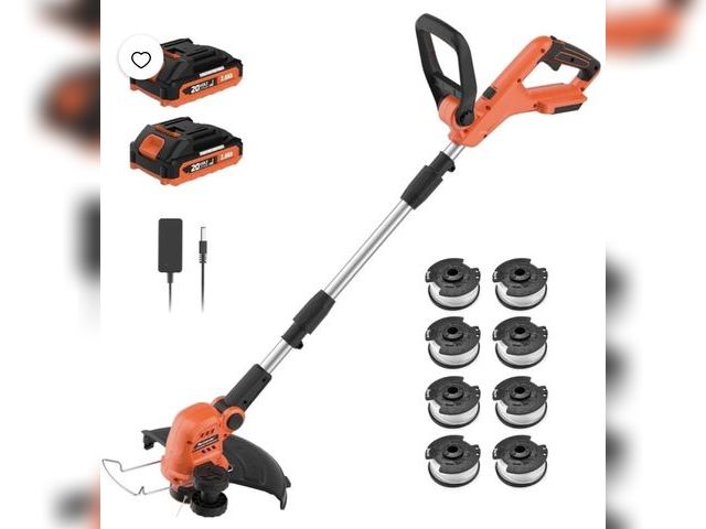 Lot 96-233251 - MAXLANDER Weed Wacker Cordless, 20V 12 Inch Cordless String Trimmer Edger, Weed Wacker Battery Opera...