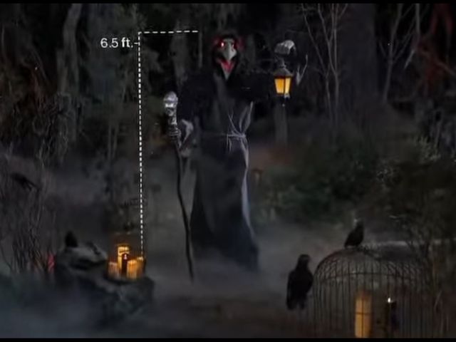 Lot 96-183658 - Home Accents Holiday 6.5 ft Gruesome Grounds Animated LED Raven
New MSRP $199.99