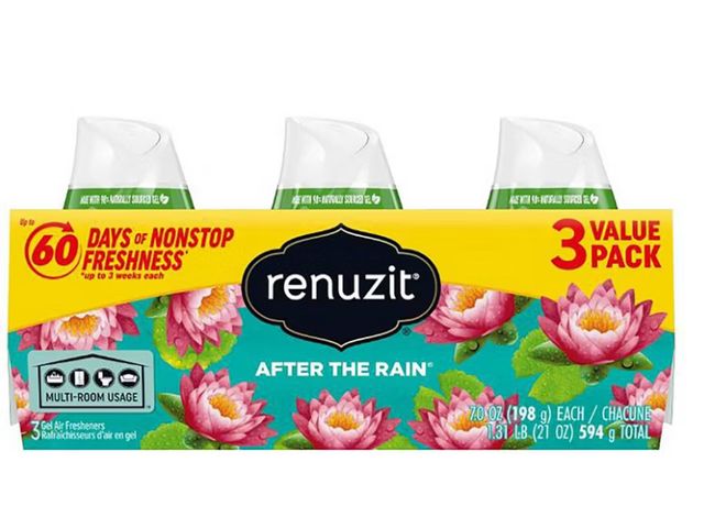 Lot 96-136711 - Renuzit Gel Air Freshener - After the Rain - 7oz/3pkNew