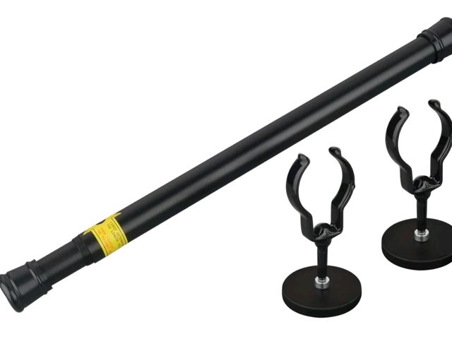 Lot 96-230806 - 3 Pack of MUTUACTOR 1PCS Curtains Rods,Non-slip Magnetic Door Curtain Rods for Metal Doors, Adjustab...