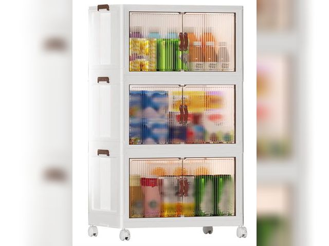 Lot 96-179573 - Folding Storage Cabinet Space Saving Organizer Multifunctional Plastic Wardrobe for Efficient Home O...