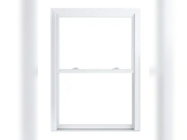 Lot 96-232449 - American Craftsman 35.75 in. x 49.25 in. 70 Pro Series White Double Hung Low-E Argon Glass Vinyl Rep...