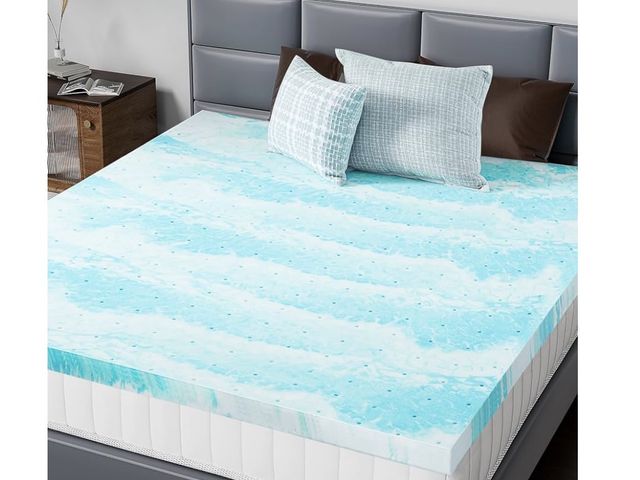 Lot 96-230485 - Memory Foam Mattress Topper - 3 Inch Gel Infused Memory Foam - Plush Feel - Cooling and Pressure Rel...
