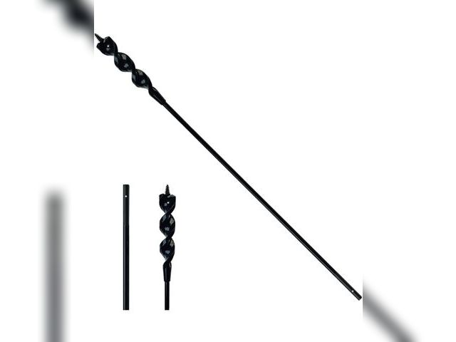 Lot 96-190627 - DECKRKAT 36" Flexible Installer Drill Bit - 3/4" Auger with Fish Eye Hole &amp; Anti-Slip 3-Flat Sha...