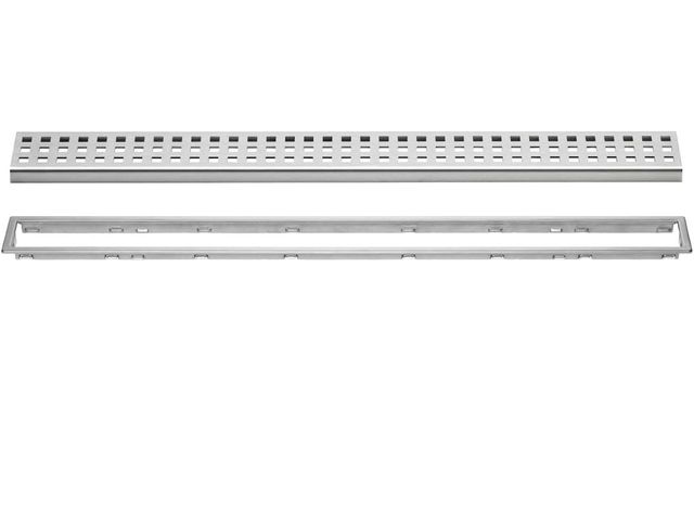 Lot 96-177874 - Schluter Kerdi-Line Brushed Stainless Steel Grate Assembly for Tile and Stone Coverings - Adjustable...