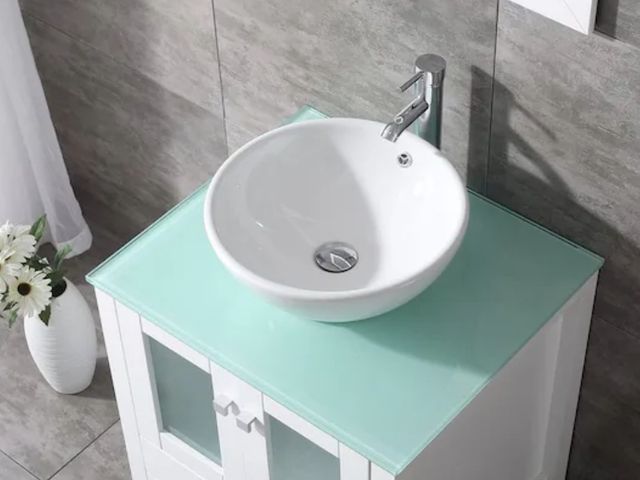 Lot 96-166707 - Wonline 24 in. W x 21.7 in. D x 60 in. H Single Sink &amp; Hardware 
New