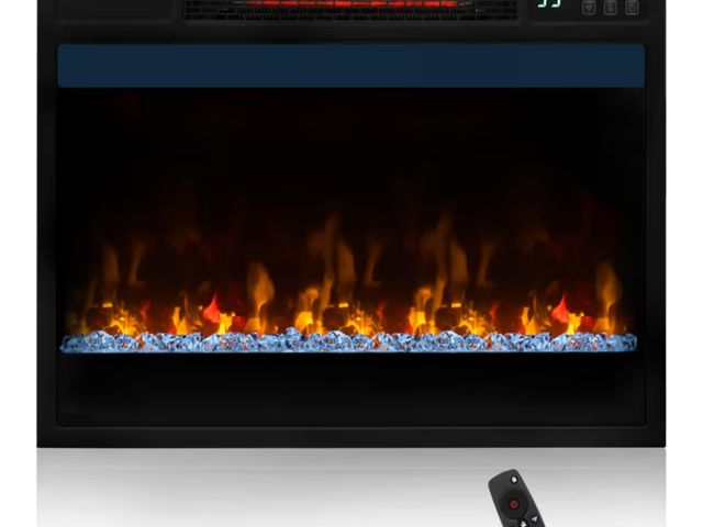 Lot 96-184848 - Tangkula 23-Inch Infrared Quartz Electric Fireplace Insert with Remote Control, 1500W Recessed Firep...